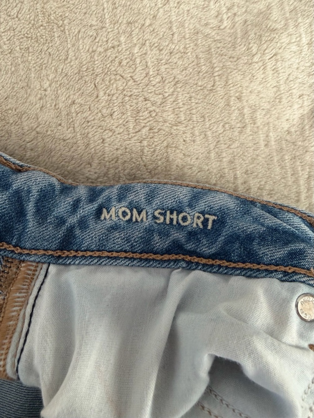 American Eagle Outfitters Light Blue Rolled Hem Denim Shorts - Picture 5 of 5